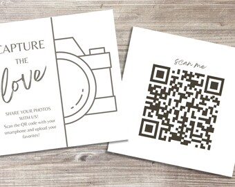 Erfassen Sie die Liebe QR-Code-Karte | DIGITAL | Hochzeitskarte | Fotokarte | Hochzeit | Foto QR-Code | Personalisierte Hochzeitskarte
