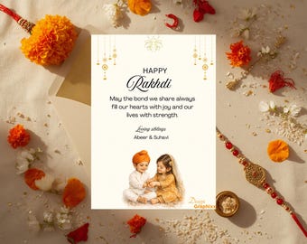 Happy Rakhdi Card | Punjabi Sikh Sibling Bond Greeting (Digital Download)