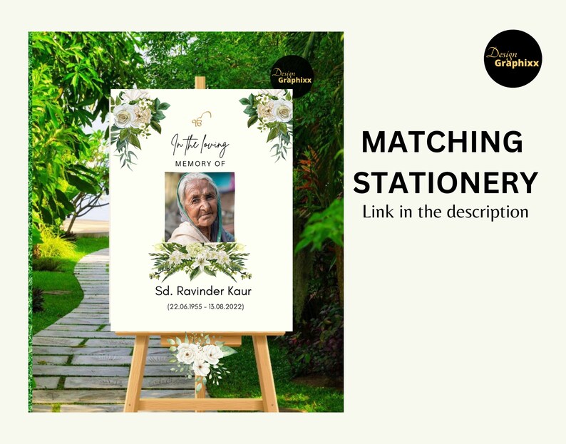 Buy Indian Sikh Punjabi Funeral Program Death Announcement Online in