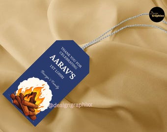 Lohri Favor Tag Printable | Punjabi Return Gift Tag (Digital Download)
