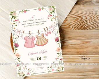 Sikh Baby Girl Arrived Announcement E-card