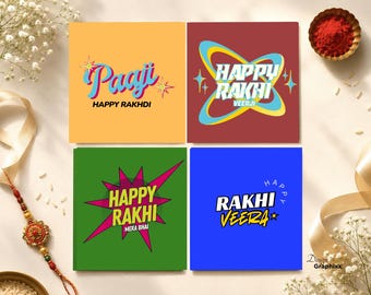 Punjabi Rakhi Cards Bundle | Paaji, Veerji, Veera, Bhai Designs (Digital Download)