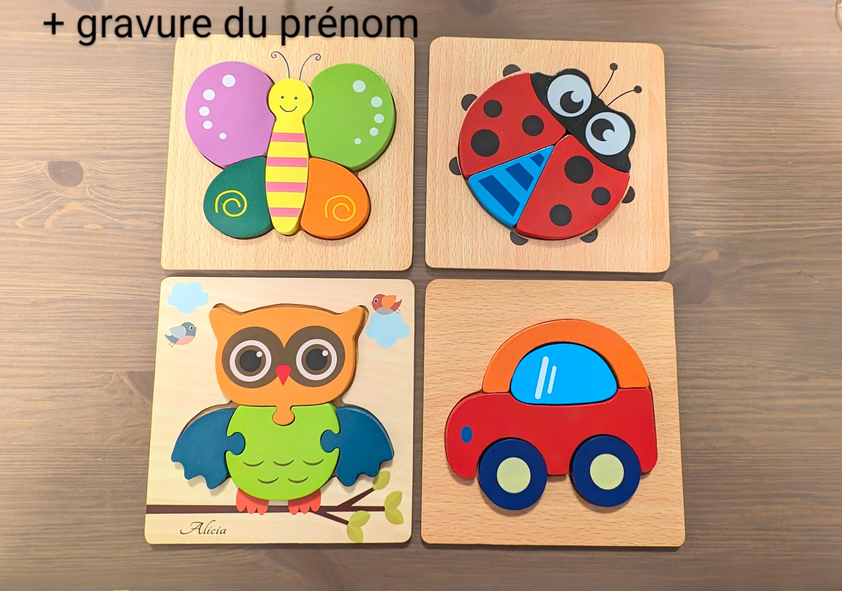 personalized inset puzzles for children birthday gift, birth, baptism, Christmas gift personalized child gift