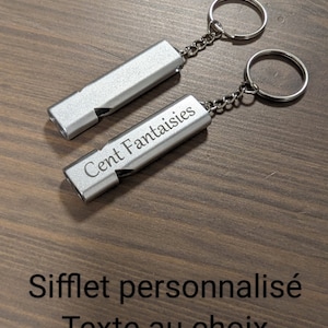 Porte clef sifflet à personnaliser avec une photo