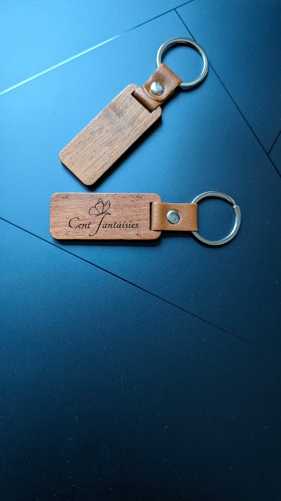 Porte-clés En Bois Personnalisé Lettre A-Z - Cadeau Original Homme/femme, Anniversaire, Noël - Gravure Soignée - Fabrication Française Artisanale