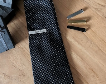 pince à cravate personnalisée gravée barre à cravate mariage papa de la mariée St Valentin, Noël