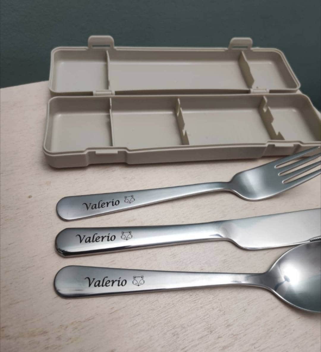 4 Sets Lunch Box Utensils Set Spoon Fork Set for Lunch Box Portable Tableware Set with Case, Size: 21.5X5.8cm