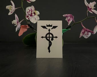 Flamel Cross Symbol Temporary Tattoo – FMA Cosplay Mark