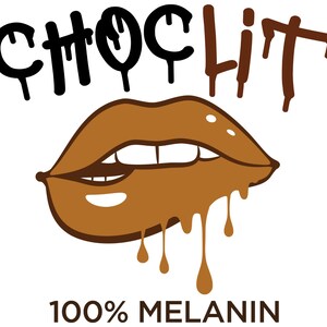 Choclit Melanin SVG: Black Queen Cut File (Digital Download)