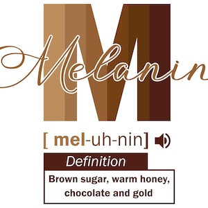 Melanin Definition SVG PNG: Black Queen Cut File (Digital Download)