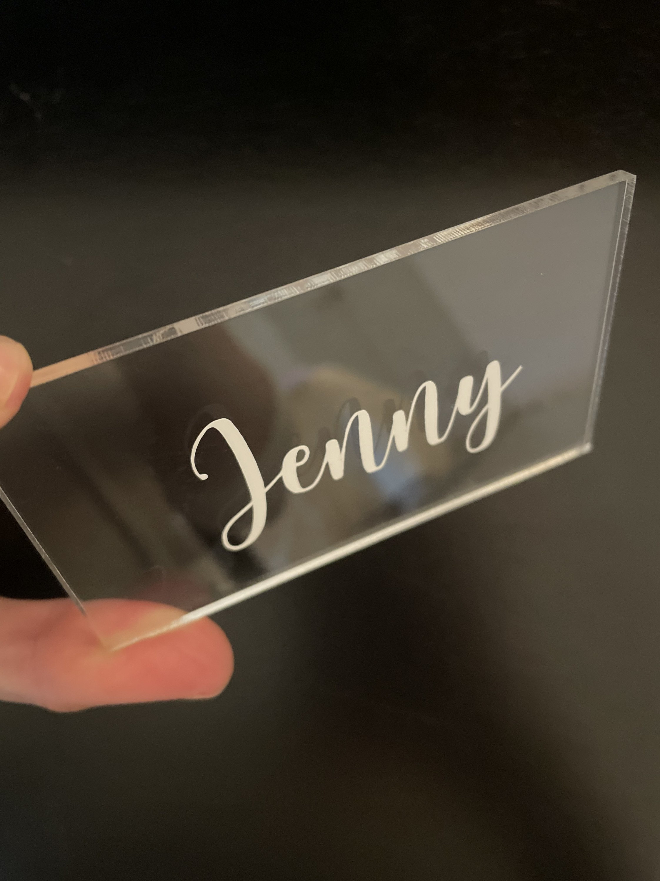 Acrylic Place Cards Modern Etsy