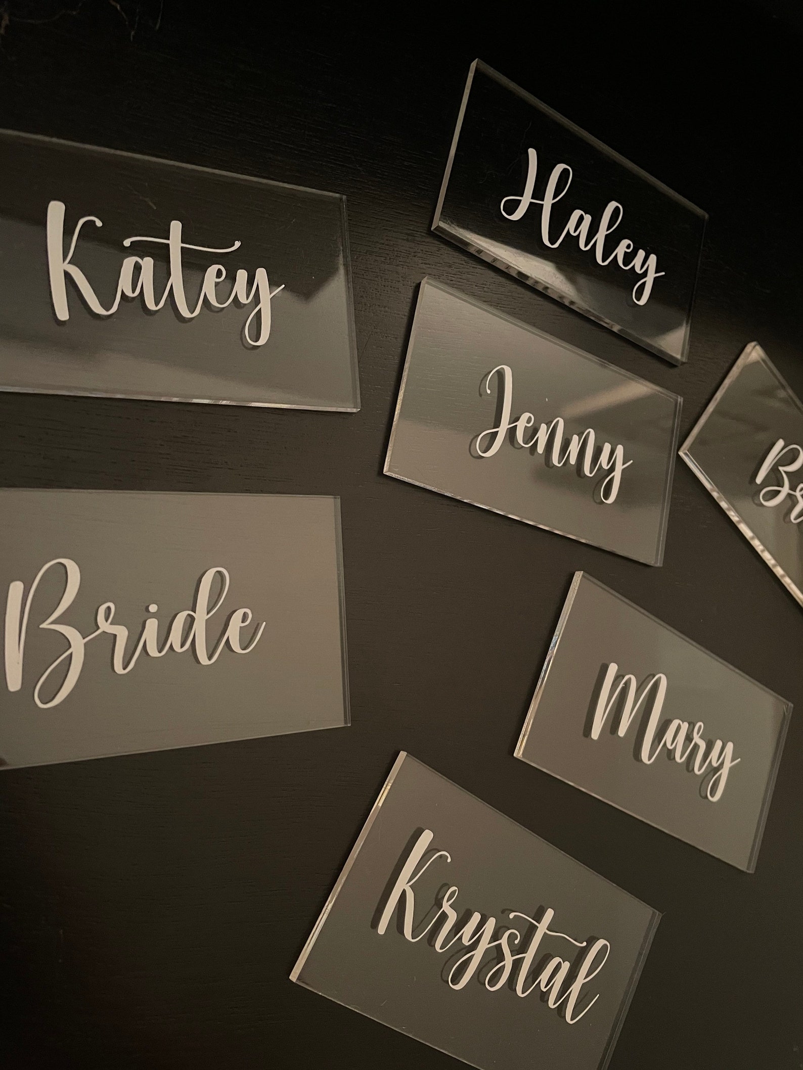 Acrylic Place Cards Modern Etsy