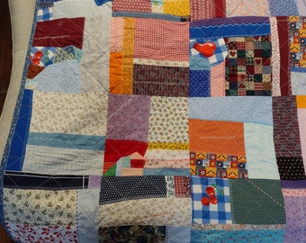 Patchwork Quilt w/Fleece Backing