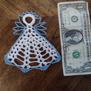 Single Crocheted Angel Ornament image 3