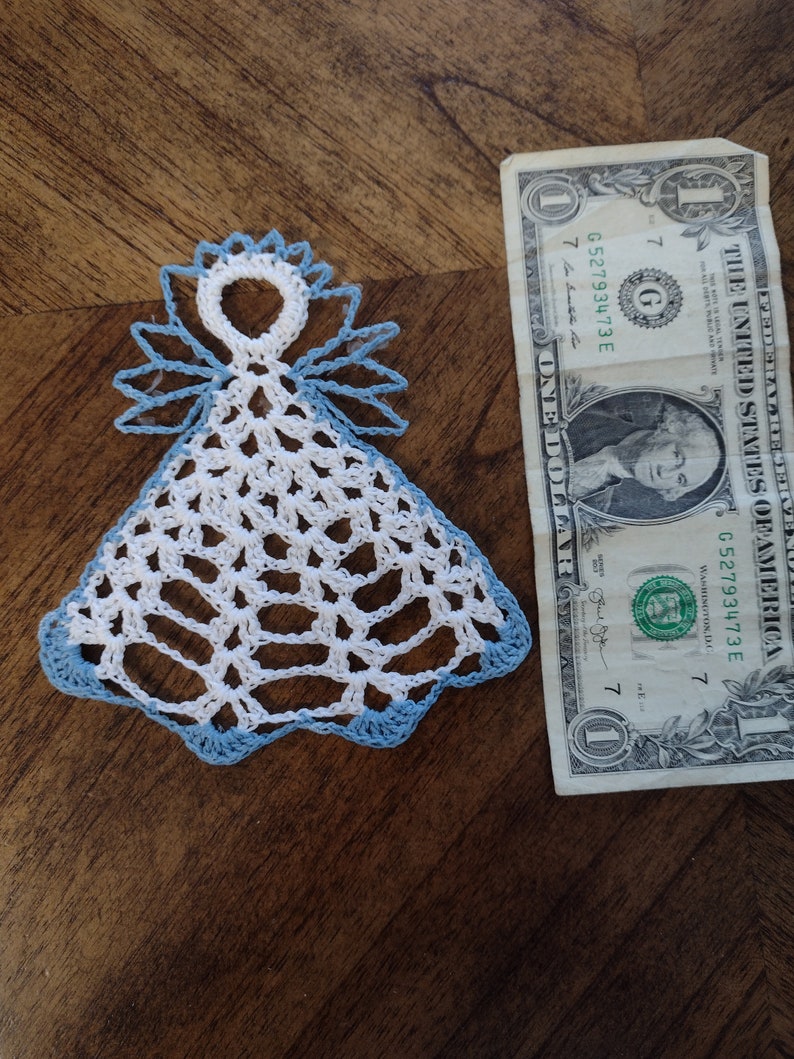 Single Crocheted Angel Ornament image 3