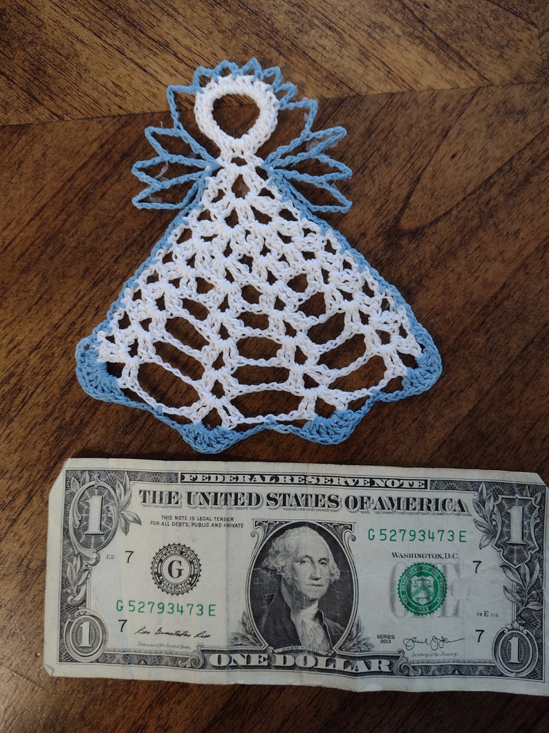 Single Crocheted Angel Ornament image 4
