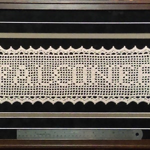 Custom filet crochet banner