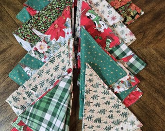 10 Mismatched Holiday Cloth Napkins