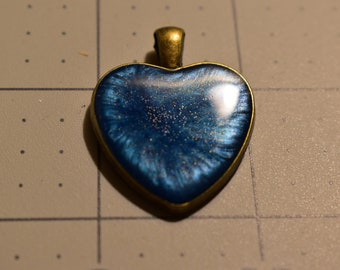 Resin Jewelry - blue with gold