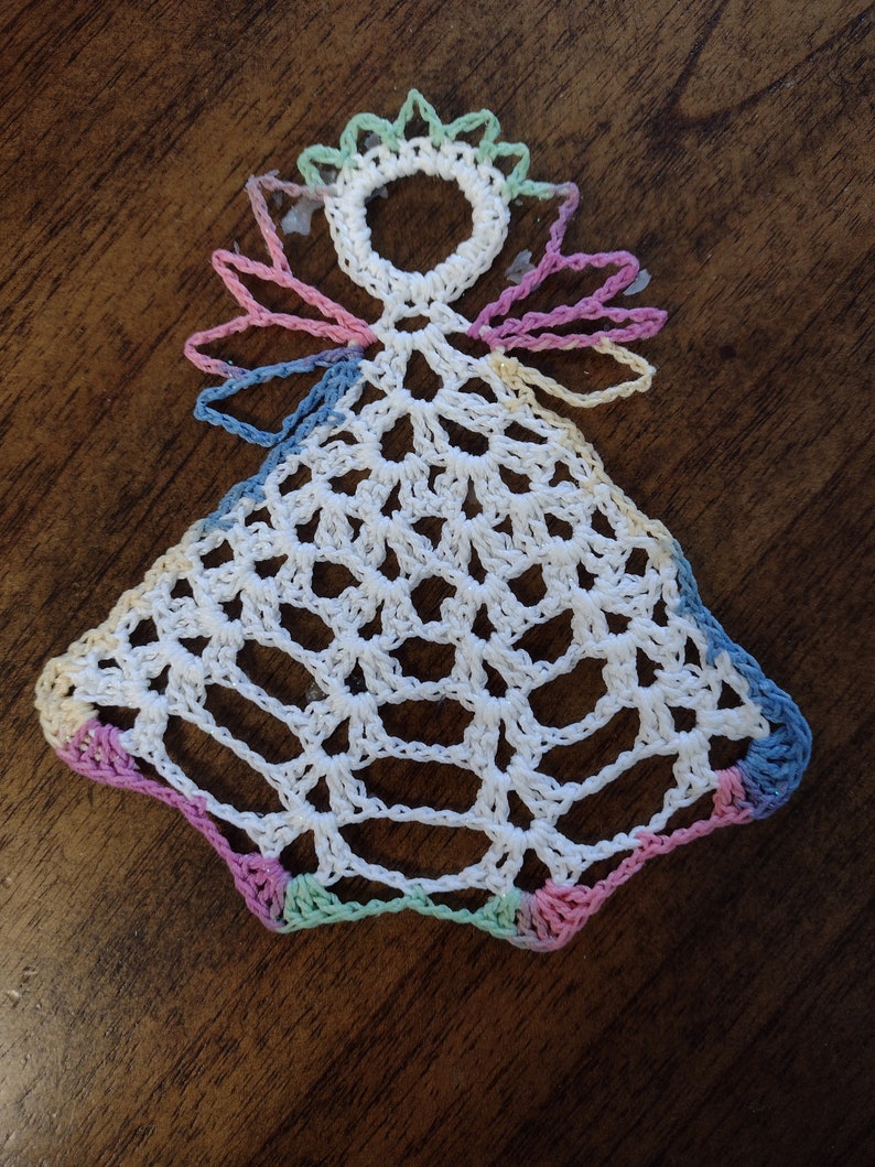 Single Crocheted Angel Ornament image 6