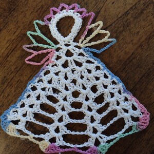 Single Crocheted Angel Ornament image 5