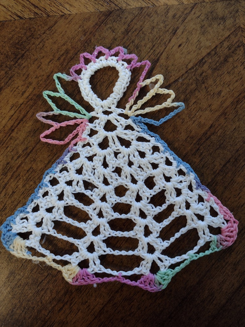 Single Crocheted Angel Ornament image 5