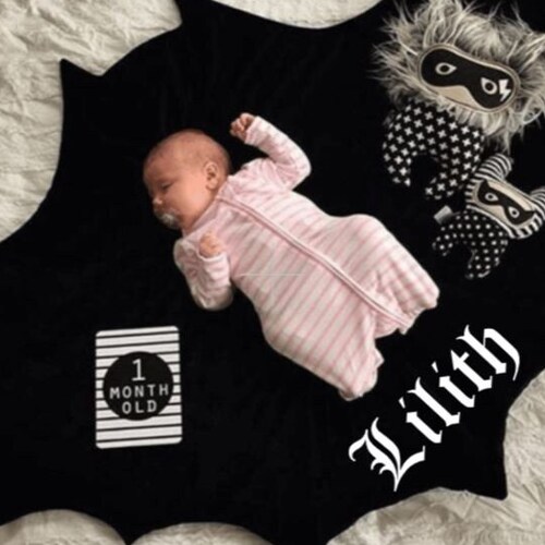 Baby Black Bat Customized Play Mat Room Mat or Blanket Etsy