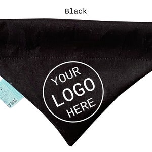 Personalized custom logo or art decal | pet bandana to tie around neck or slip collar through