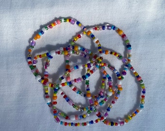 Rainbow glass bead bracelets- 2 for 15