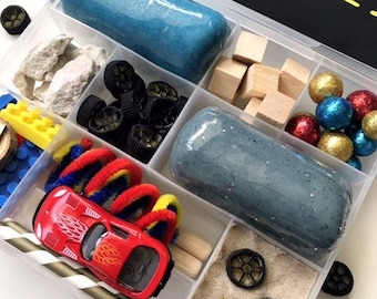 Race Car Sensory Playdough Kit: Kids Car Toy Gift