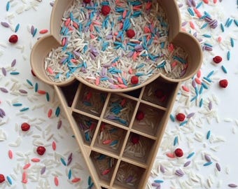 Ice Cream Tray and Sensory Filler Combo