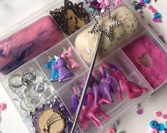 Unicorn Magic Sensory Playdough Kit: Kids Activity Gift