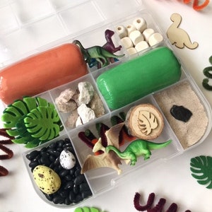 Dinosaur Explorer Playdough Sensory Kit Homemade Play Dough Play Doh Sensory Kit Sensory Play Kit for Kids Dinosaur Toy Dinosaur Gift