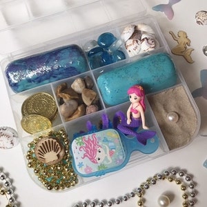 Magical Mermaid Sensory Play Dough Kit Homemade Playdough Homemade Playdoh Mermaid Toy Mermaid Craft Kids Gift Mermaid Toy Sensory Play Kit