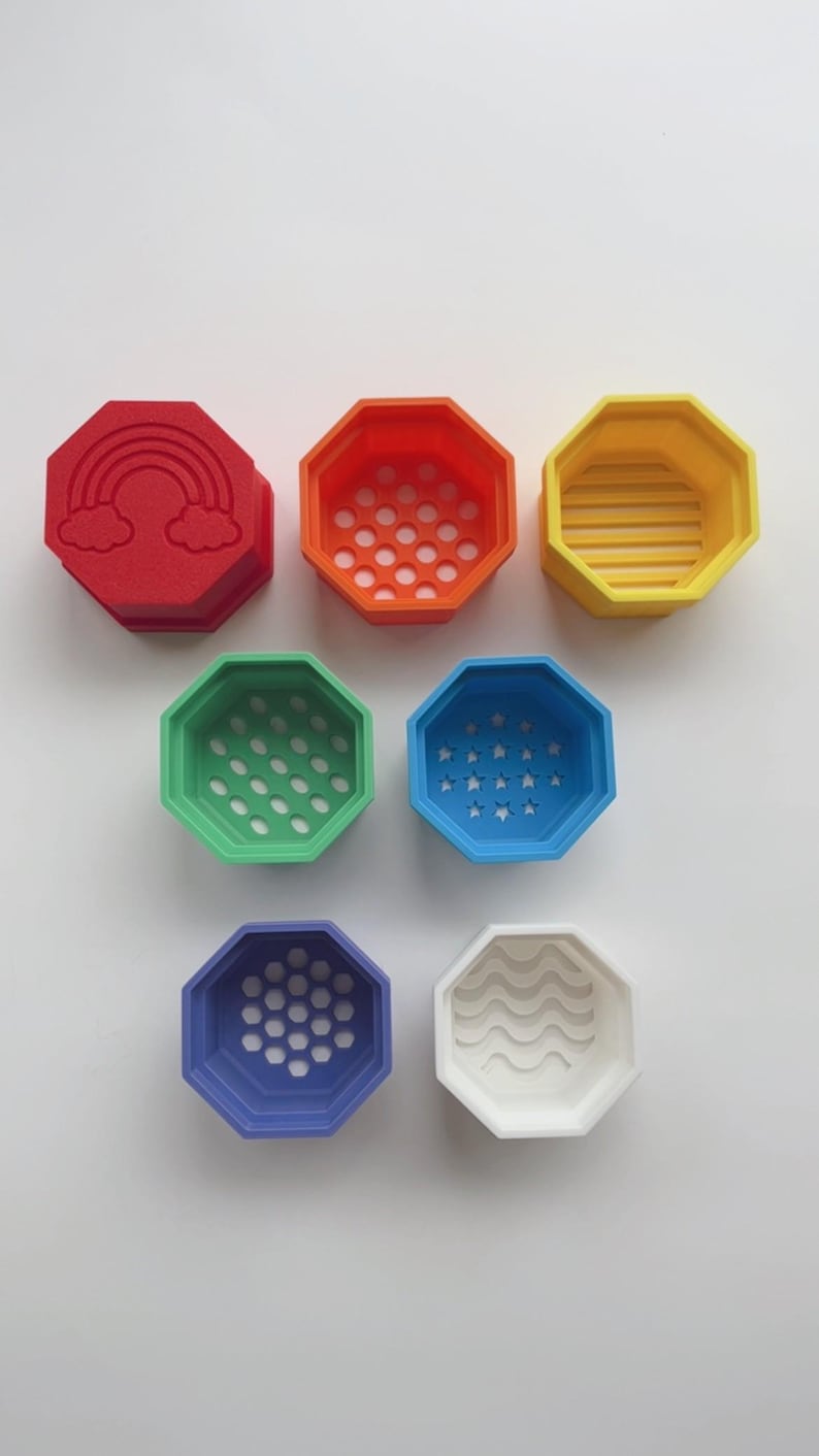 Colorful Small Sifter Rainbow Sieve Sifter Cup Set - Etsy