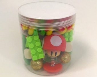 Super Mario Playdough Sensory Jar: Kids Party Favor