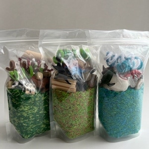 Dump and Discover Bag Dyed Rice Sensory Play Loose Parts Play Sensory Filler Flisat Table Trofast Bin Kids Activity Kids Toy