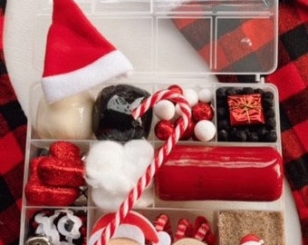 White Playdough, Homemade Playdough, Playdough, Christmas Playdough,  Christmas Sensory Bin, Christmas Sensory Kit, Winter Sensory Kit 