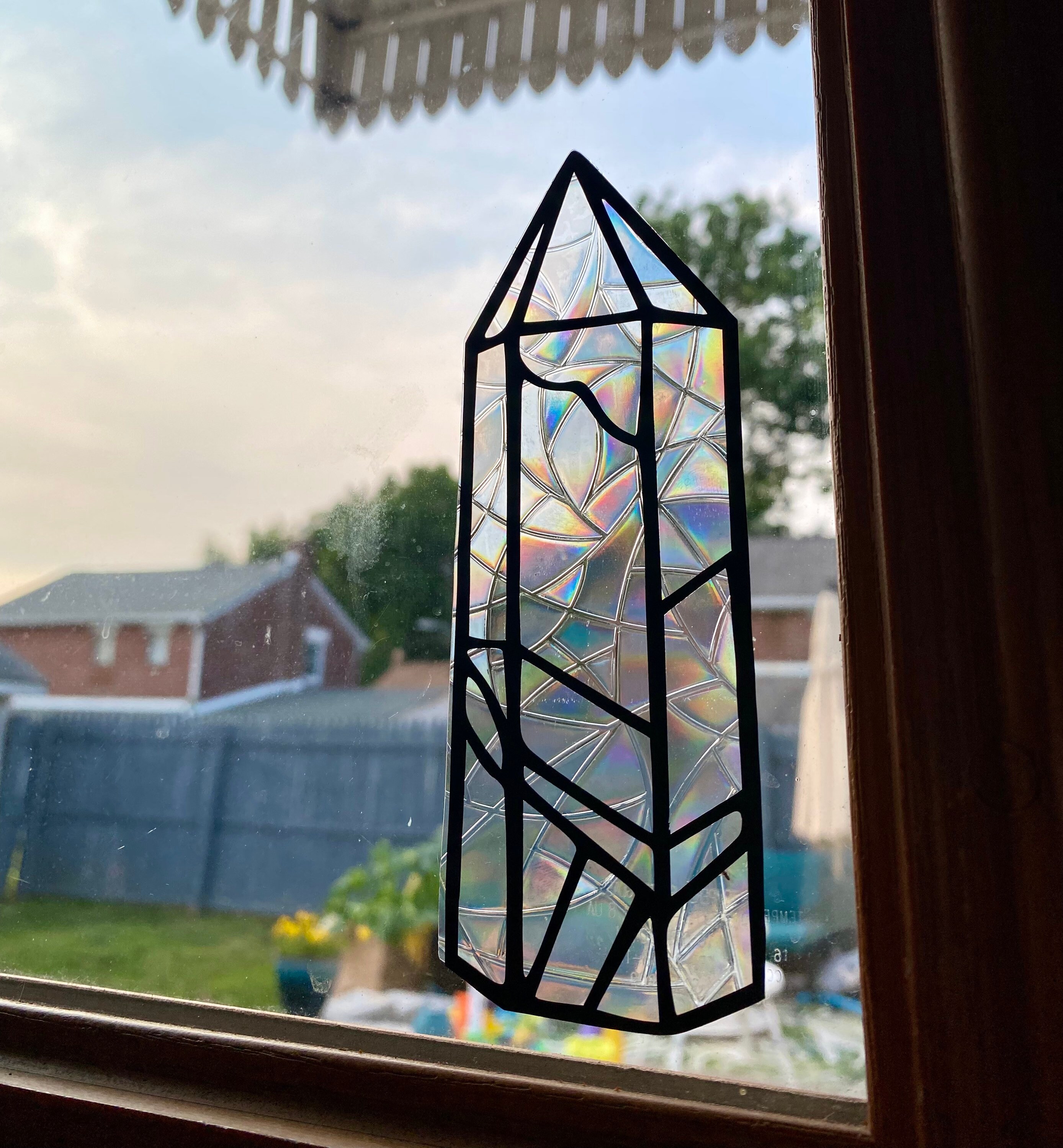 Healing Crystal Suncatcher Sticker Reusable Prism Window Etsy