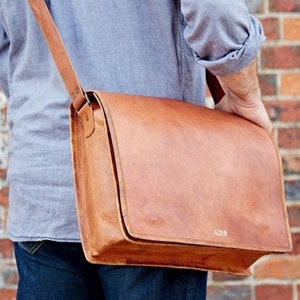 Vintage Leder Messenger Bag, Leder Laptoptasche, Messenger Bag, Cross Body Lederschultertasche