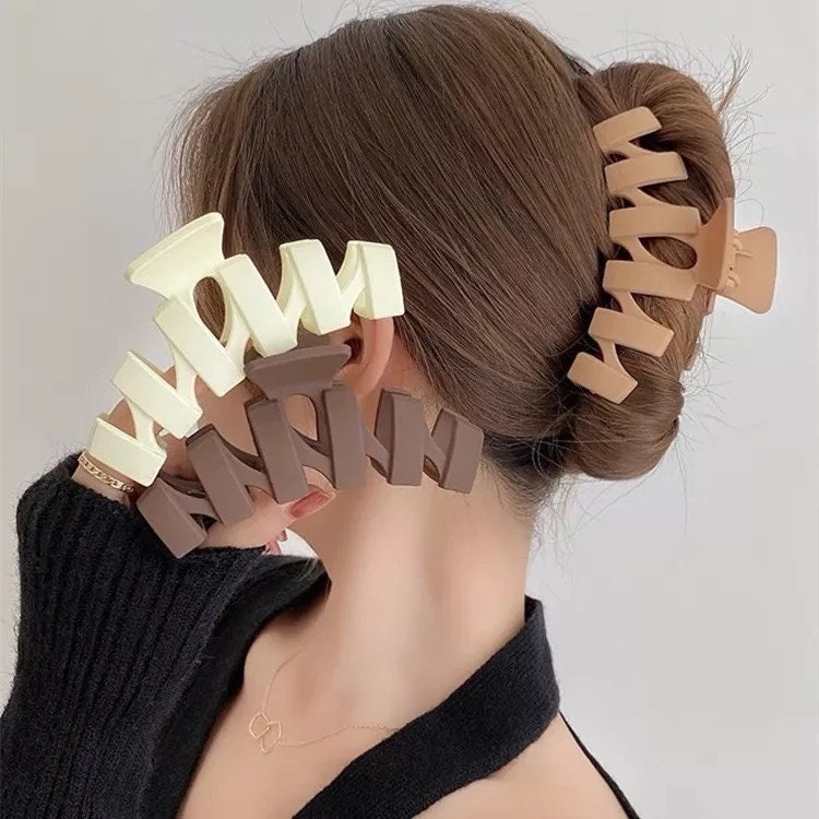 Big Hair Claw Clips Matte Flower Hair Clips Non Slip Cute Hair Catch Barrettes  Jaw Clamps 6 Color  Fruugo IN