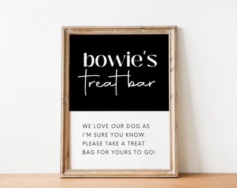 Black and White Minimalist Favor Sign Template, Wedding Treat Bar Sign Weddings Signature Drink Signage, Wedding Template | Canva Template