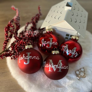 Weihnachtskugel personalisiert| Weihnachtskugel mit Namen| Christbaumkugel personalisiert| Glaskugeln| Weihnachtsbaumkugel zum Verschenken