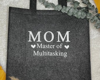 Filztasche Mama| Geschenk zu Muttertag| Master of Multitasking| Alltagsheldin|