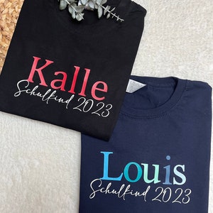 Schulkindshirt personalisiert T-Shirt Schulkind mit Namen Einschulung T-Shirt Bild 1