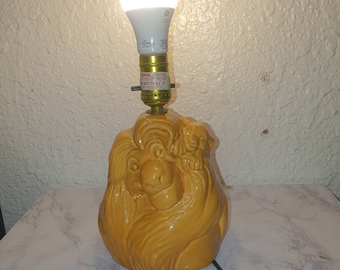 vintage Disney Le Roi Lion Simba Mufasa Lampe de Table en Céramique (Sans Ombre)