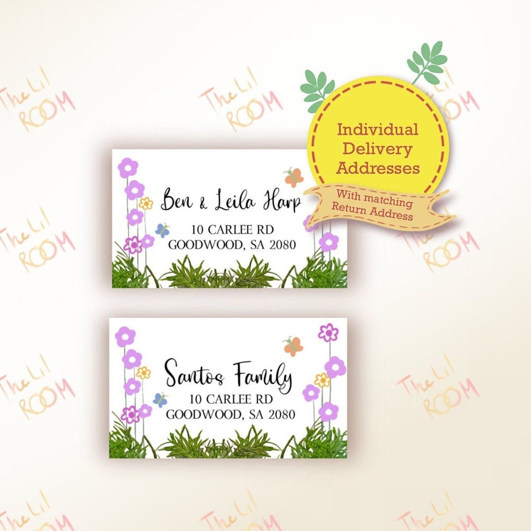 Personalised Individual Delivery Address Label Recipient Etsy