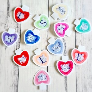 Custom Name Magnetic Bookmark, Heart Customname, Personal monogram, Cute Bookmark Set, Personalized bookmark, Page Markers, Book lover gift