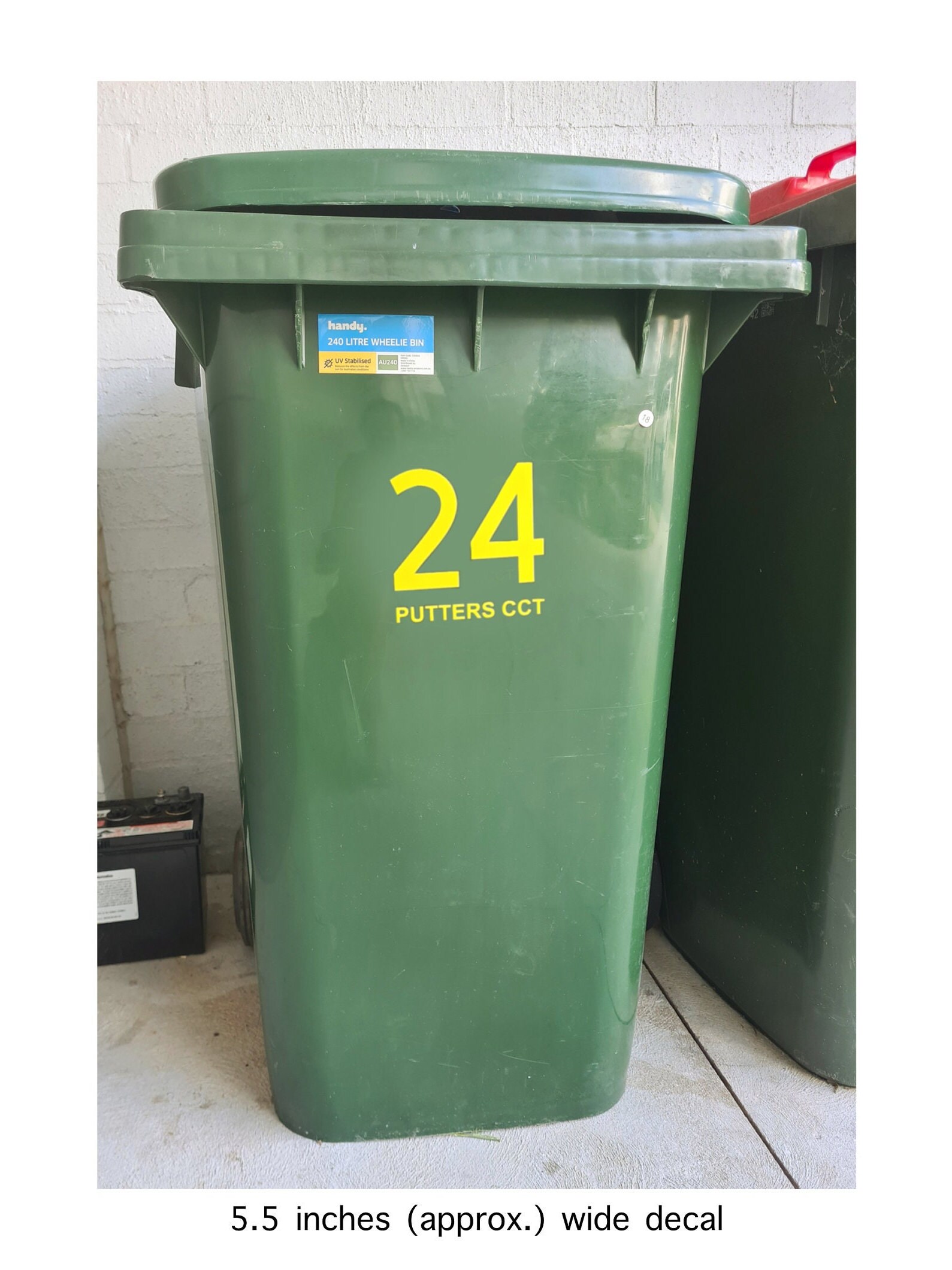 Custom Wheelie Bin Decal Wheelie Bin Number Sticker Address Etsy