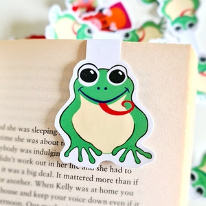 Hungry Frog Bookmark, Funny Frog, Gifts for book lovers, Planner Bookmark, Page Keeper, Frog Lover Gift, Student Gifts